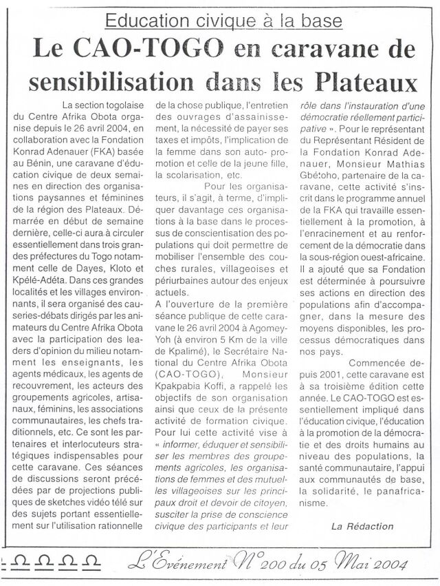 Artikel 5 Mai 2004
