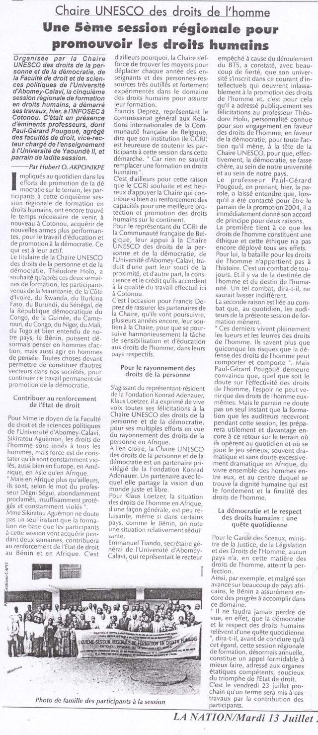 Artikel 13 Juli 2004