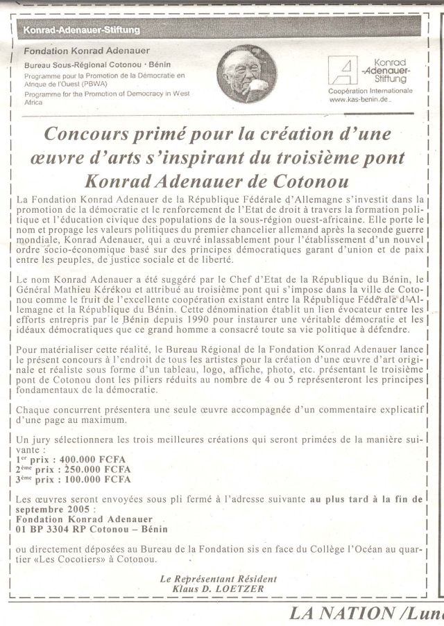 Anzeige La Nation Juni 2005