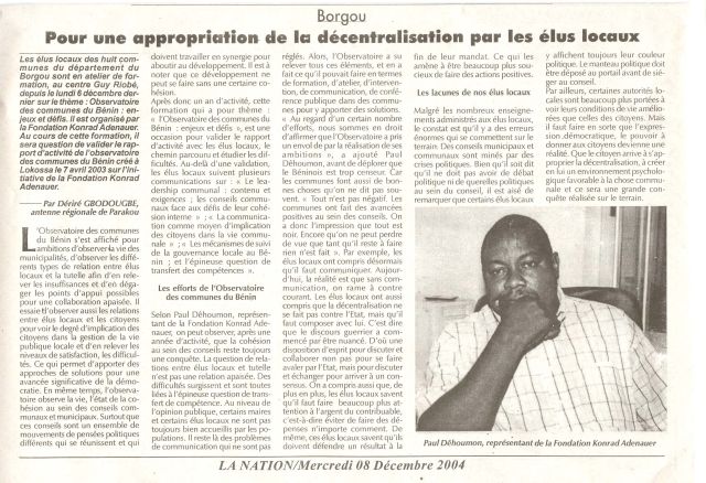 Artikel 8 Dezember 2004