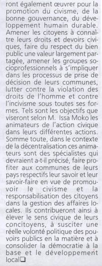 Artikle Le Quotidien 12.08.2005